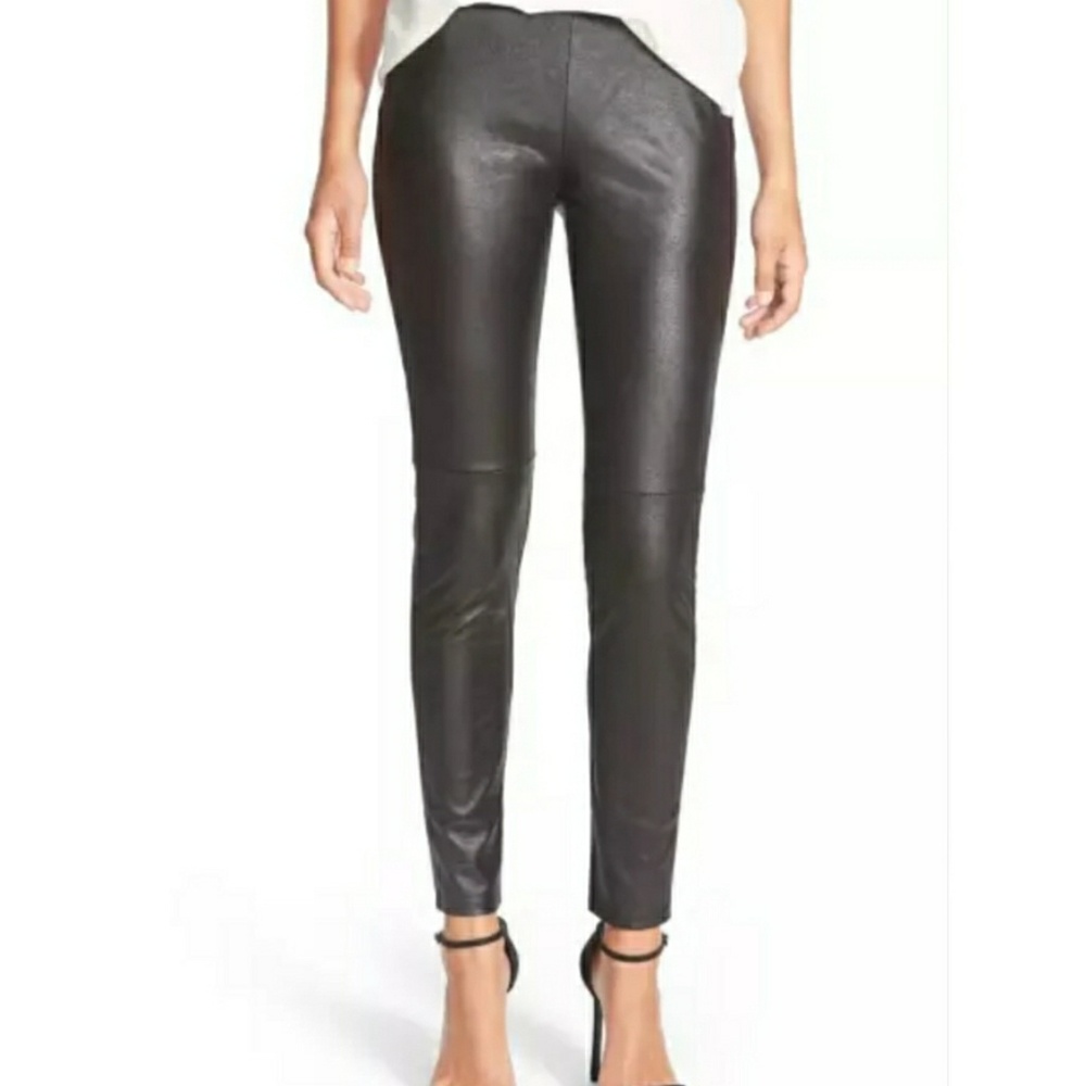 Faux leather pants